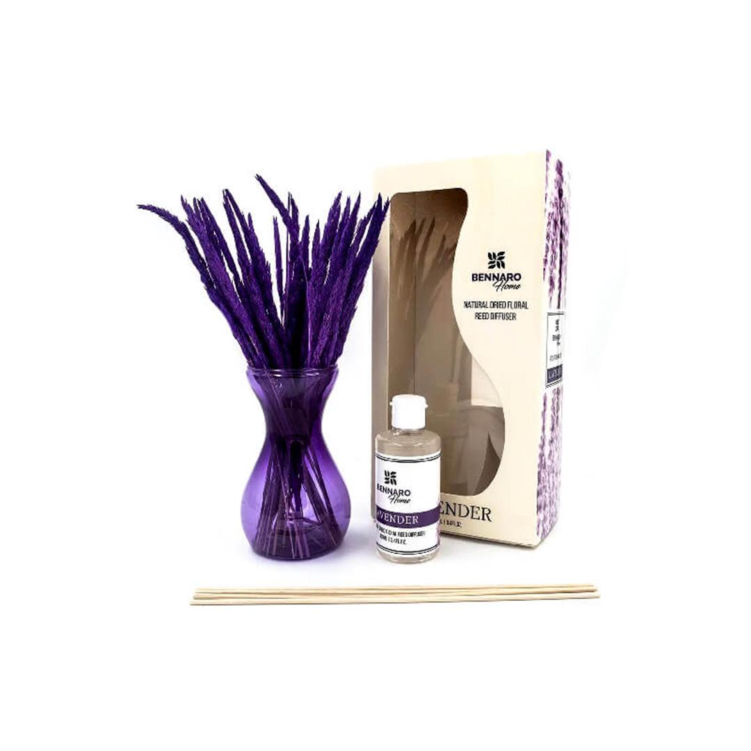 Bennaro Home Lavender Natural Dried Floral Reed Diffuser 100ML
