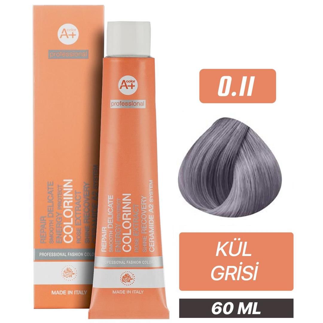 Colorinn Professional Tüp Saç Boyası 0.11 Kül Grisi 60 ml