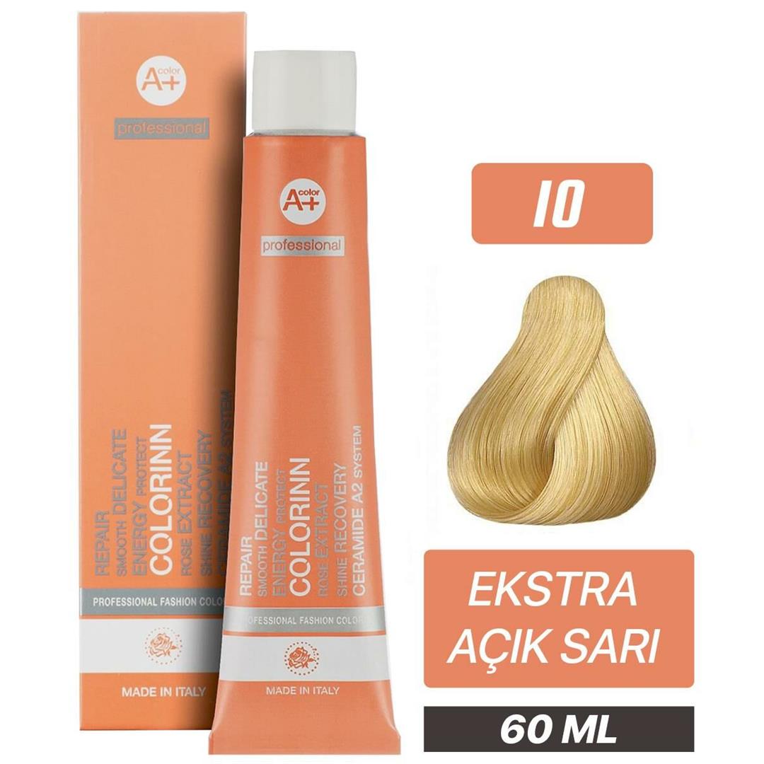 Colorinn Professional Tüp Saç Boyası 10 Ekstra Açık Sarı 60 ml