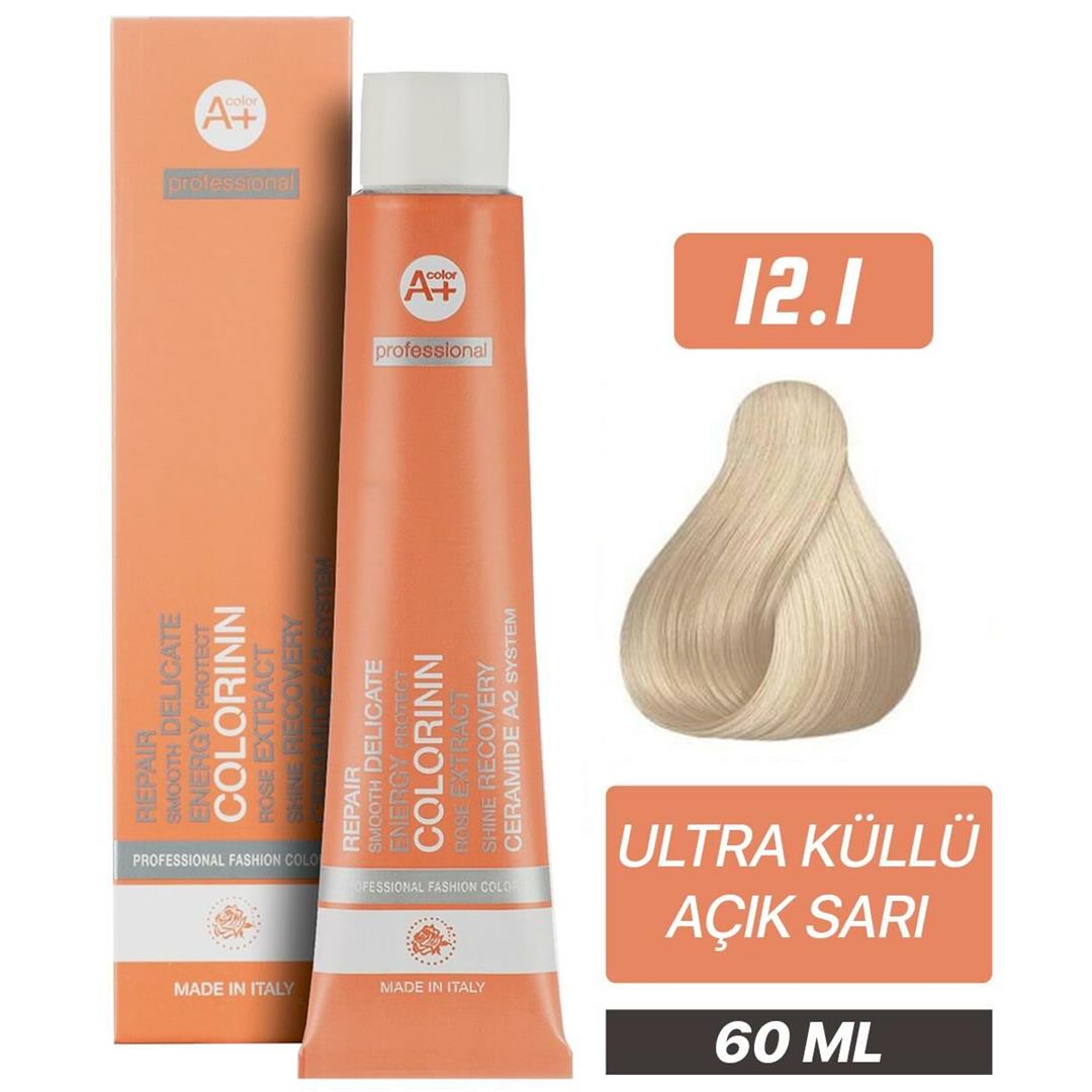 Colorinn Professional Tüp Saç Boyası 12.1 Ultra Küllü Açık Sarı 60 ml
