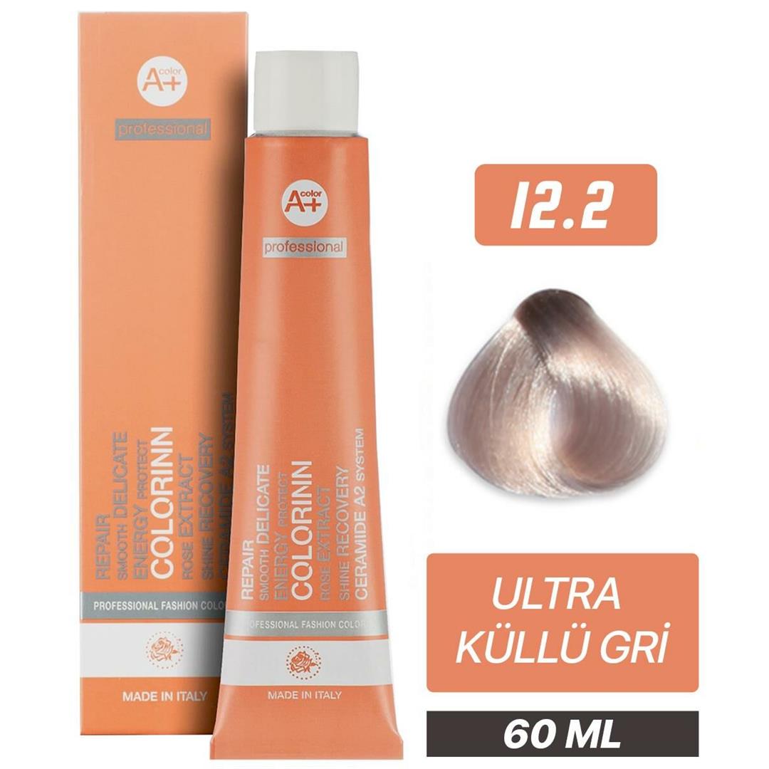 Colorinn Professional Tüp Saç Boyası 12.2 Ultra Küllü Gri 60 ml