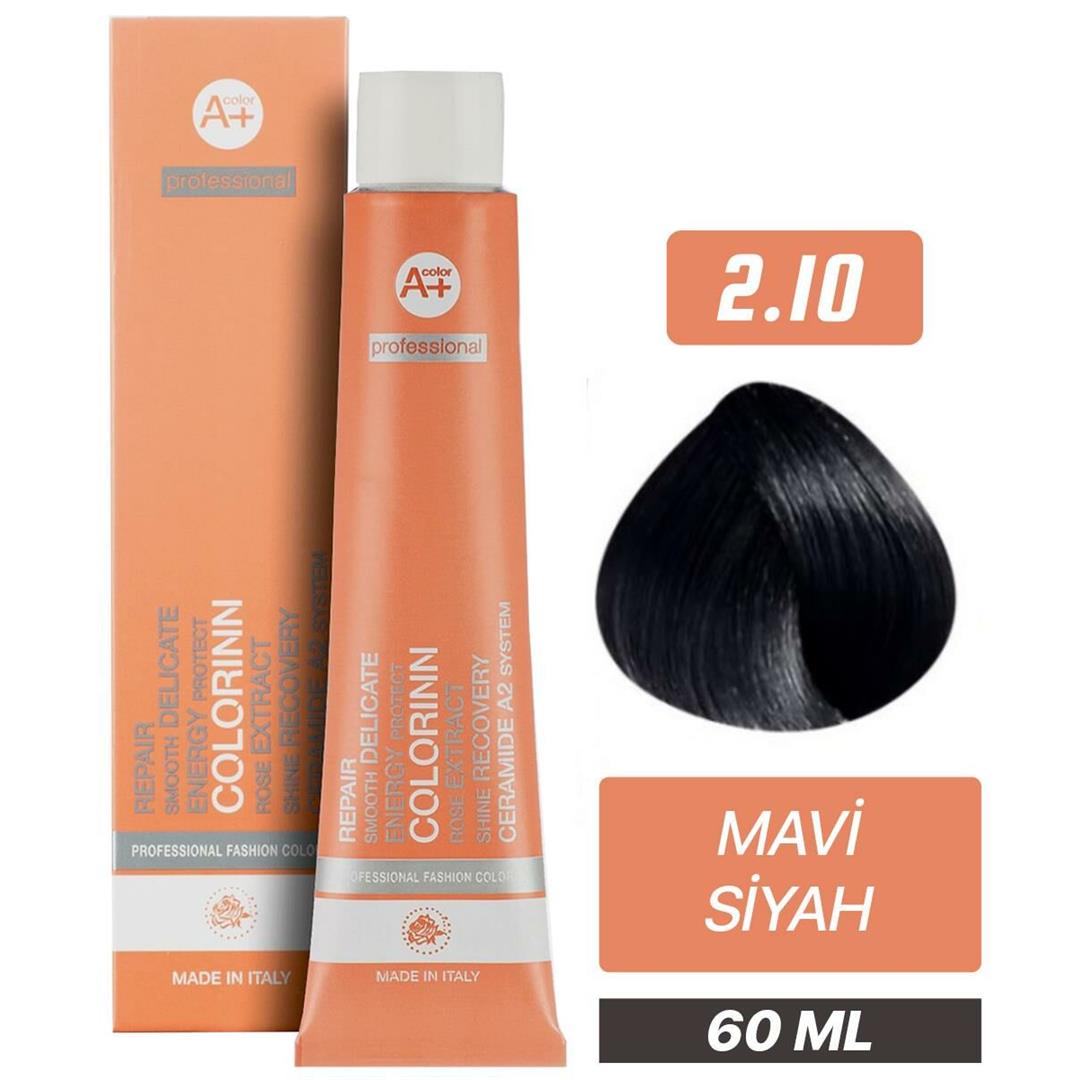 Colorinn Professional Tüp Saç Boyası 2.10 Mavi Siyah 60 ml