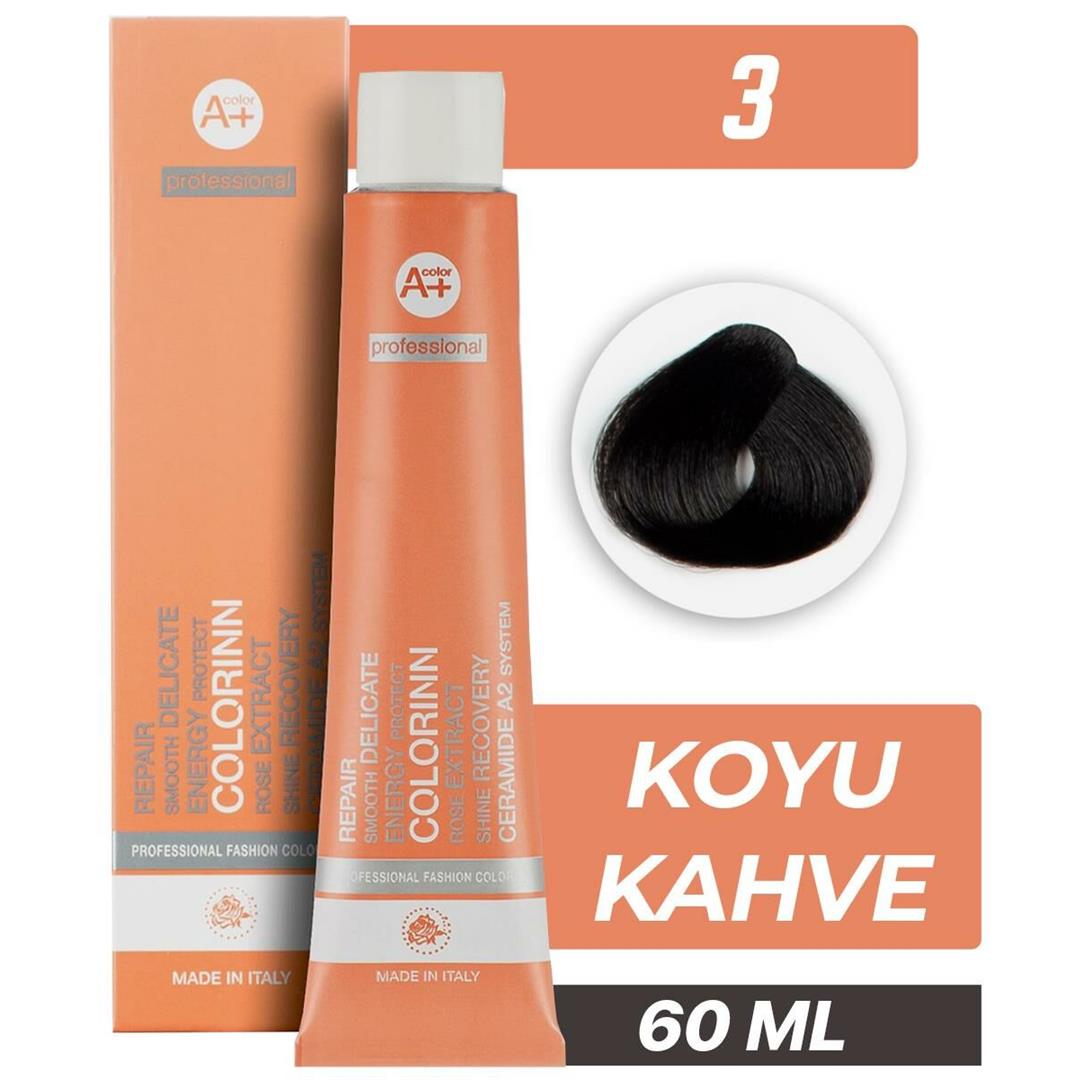 Colorinn Professional Tüp Saç Boyası 3 Koyu Kahve 60 ml
