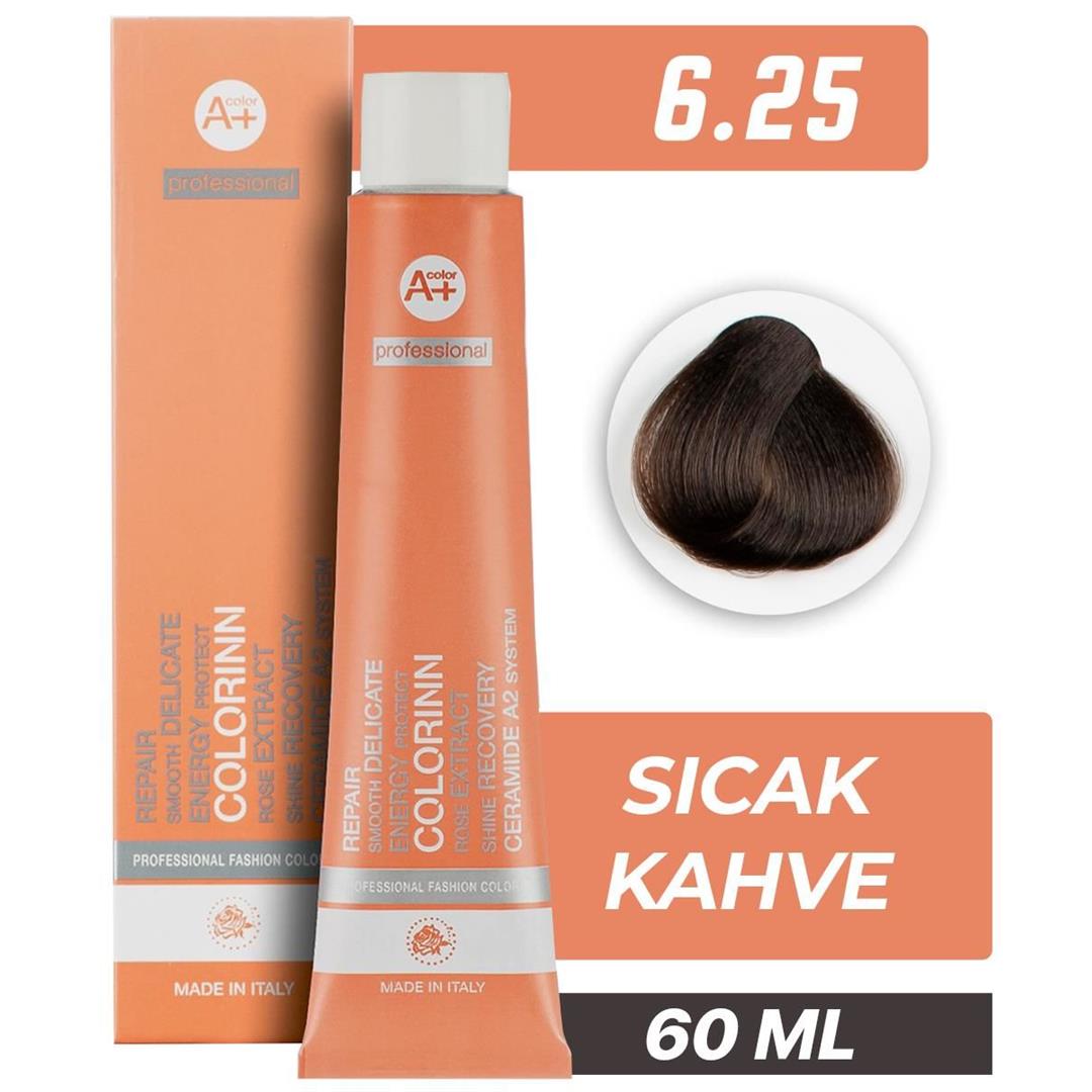 Colorinn Professional Tüp Saç Boyası 6.25 Sıcak Kahve 60 ml