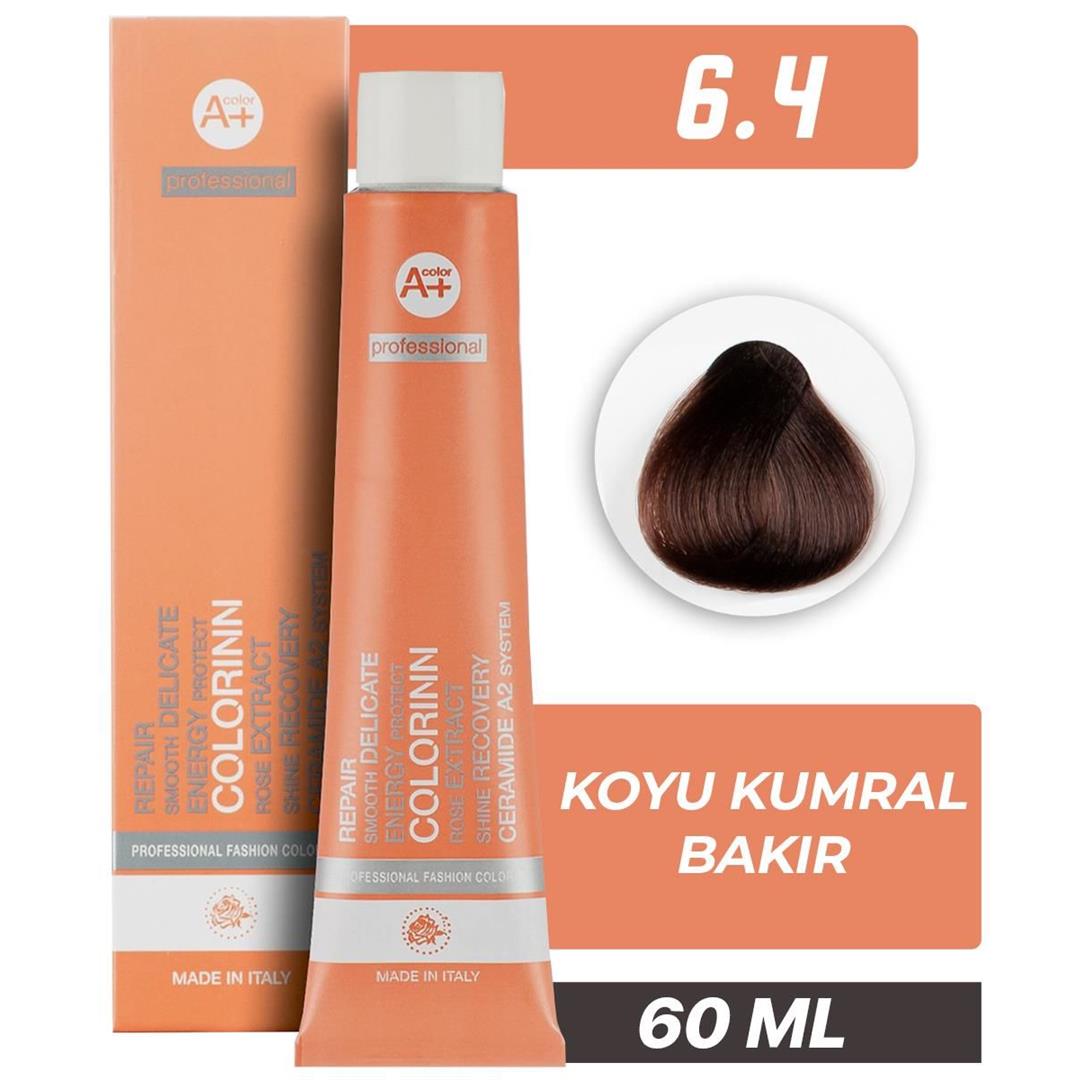 Colorinn Professional Tüp Saç Boyası 6.4 Koyu Kumral Bakır 60 ml
