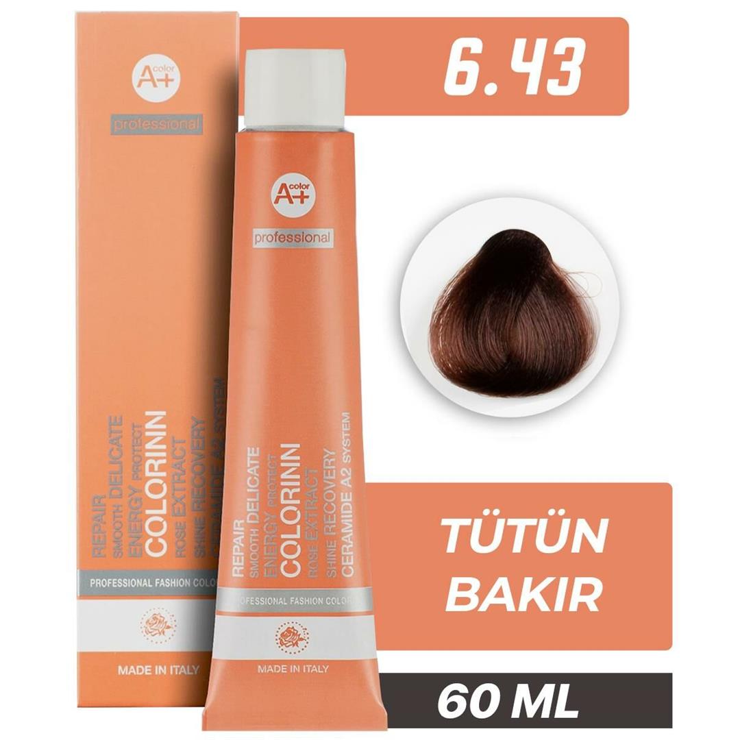Colorinn Professional Tüp Saç Boyası 6.43 Tütün Bakır 60 ml