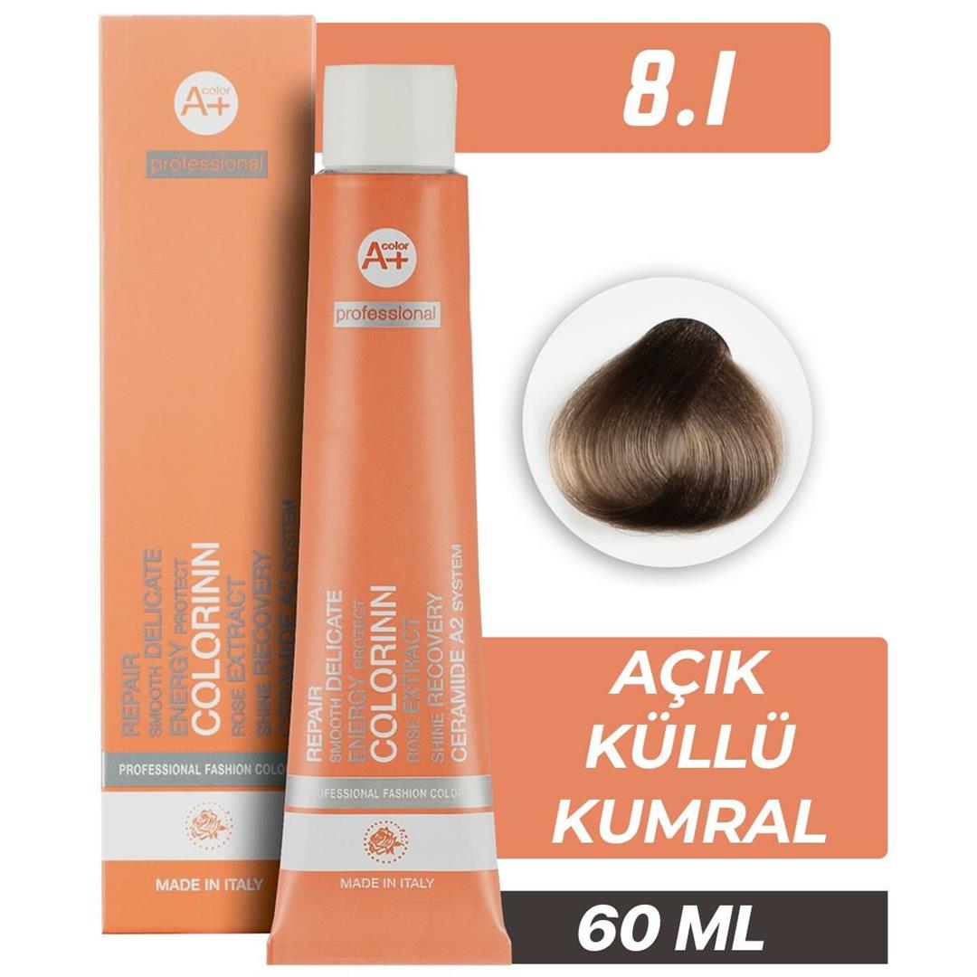 Colorinn Professional Tüp Saç Boyası 8.1 Açık Küllü Kumral 60 ml