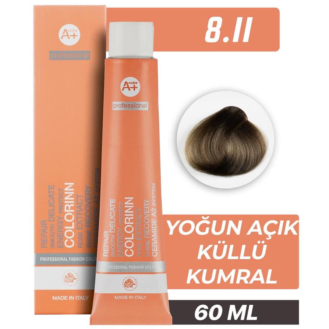 Colorinn Professional Tüp Saç Boyası 8.11 Yoğun Açık Küllü Kumral 60 ml