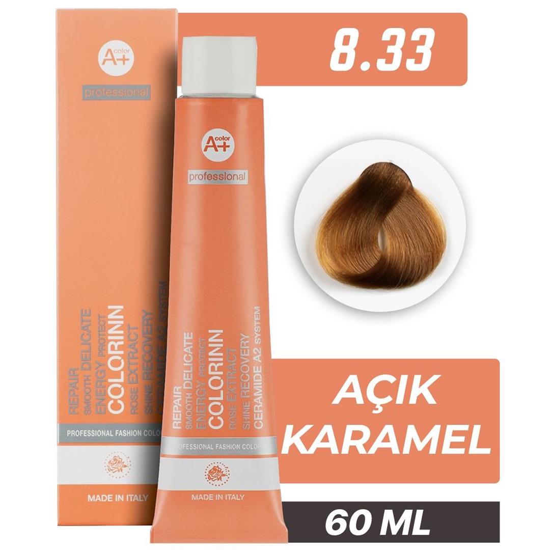 Colorinn Professional Tüp Saç Boyası 8.33 Açık Karamel 60 ml