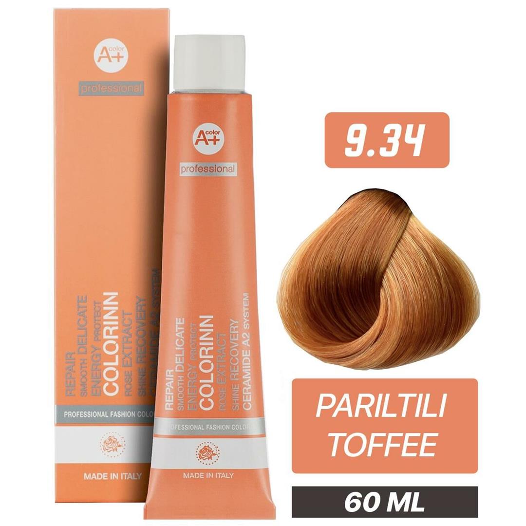 Colorinn Professional Tüp Saç Boyası 9.34 Parıltılı Toffee 60 ml
