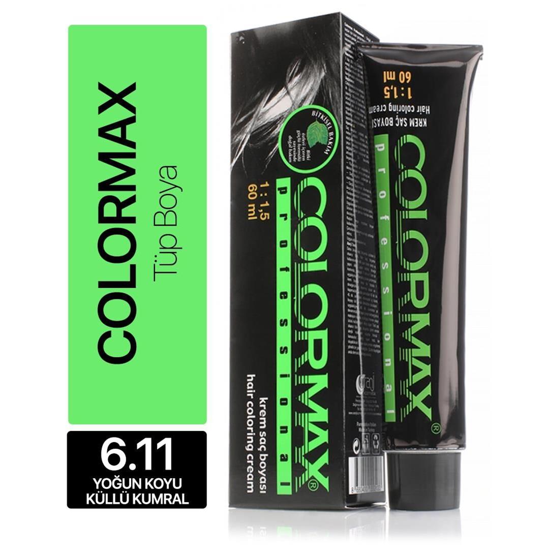 Colormax Tüp Saç Boyası 6.11 Yoğun Koyu Küllü Kumral 60 ml