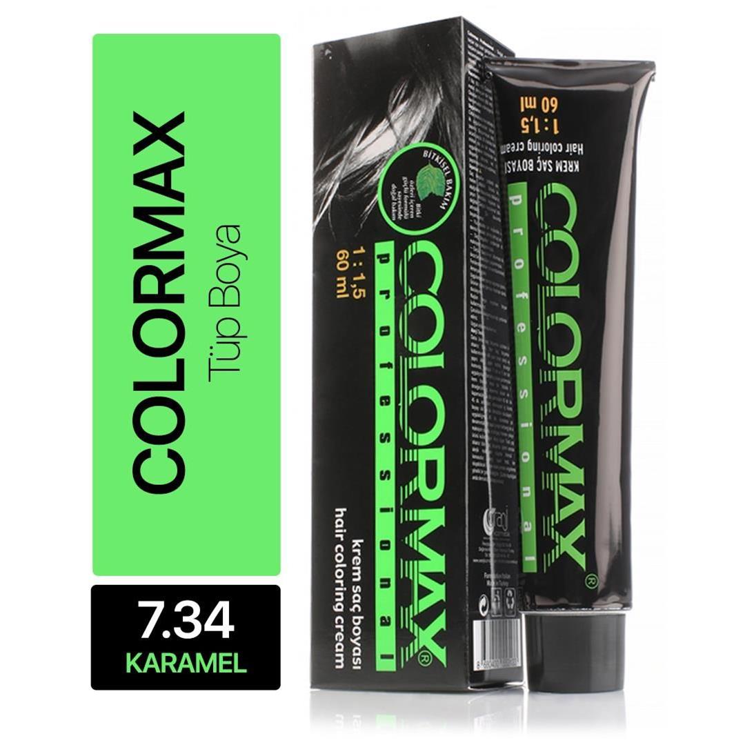 Colormax Tüp Saç Boyası 7.34 Karamel 60 ml