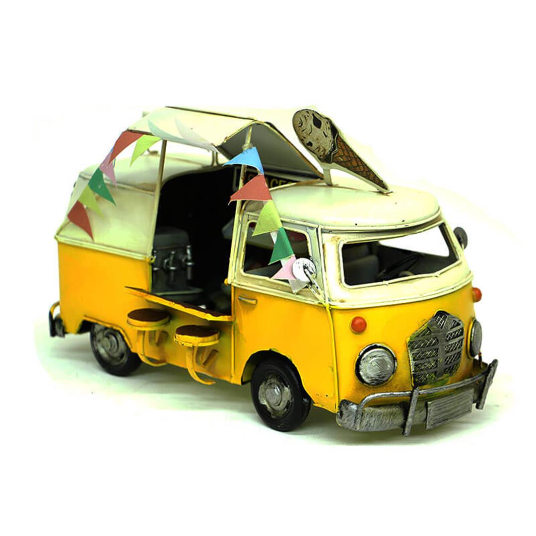 Dekoratif Metal Dondurma Minibüsü