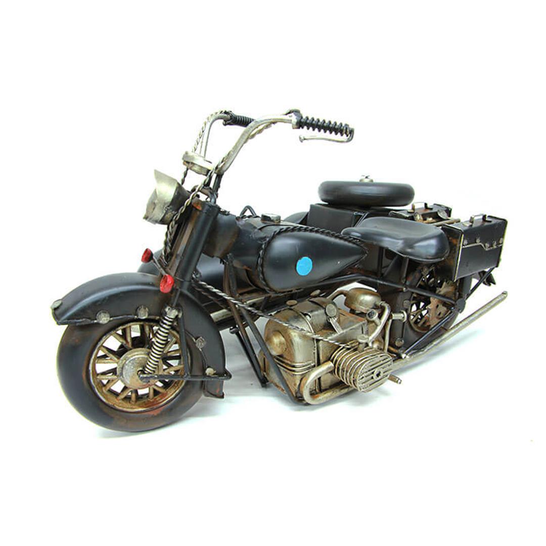 Dekoratif Metal Motosiklet Sepetli