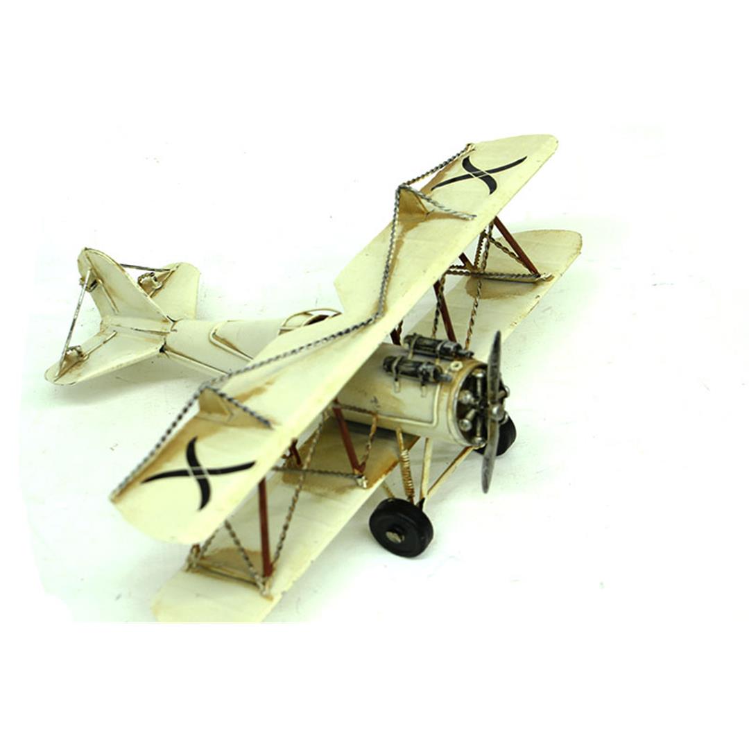 Dekoratif Metal Uçak Çift Kanatlı
