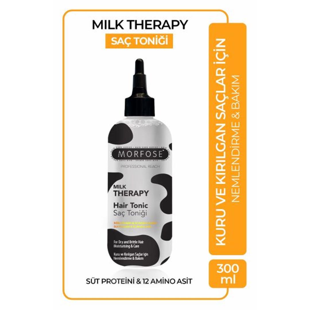 Morfose Milk Therapy Niacinamide ve Ceramide İçeren Nemlendirici Saç Bakım Toniği 300 ml