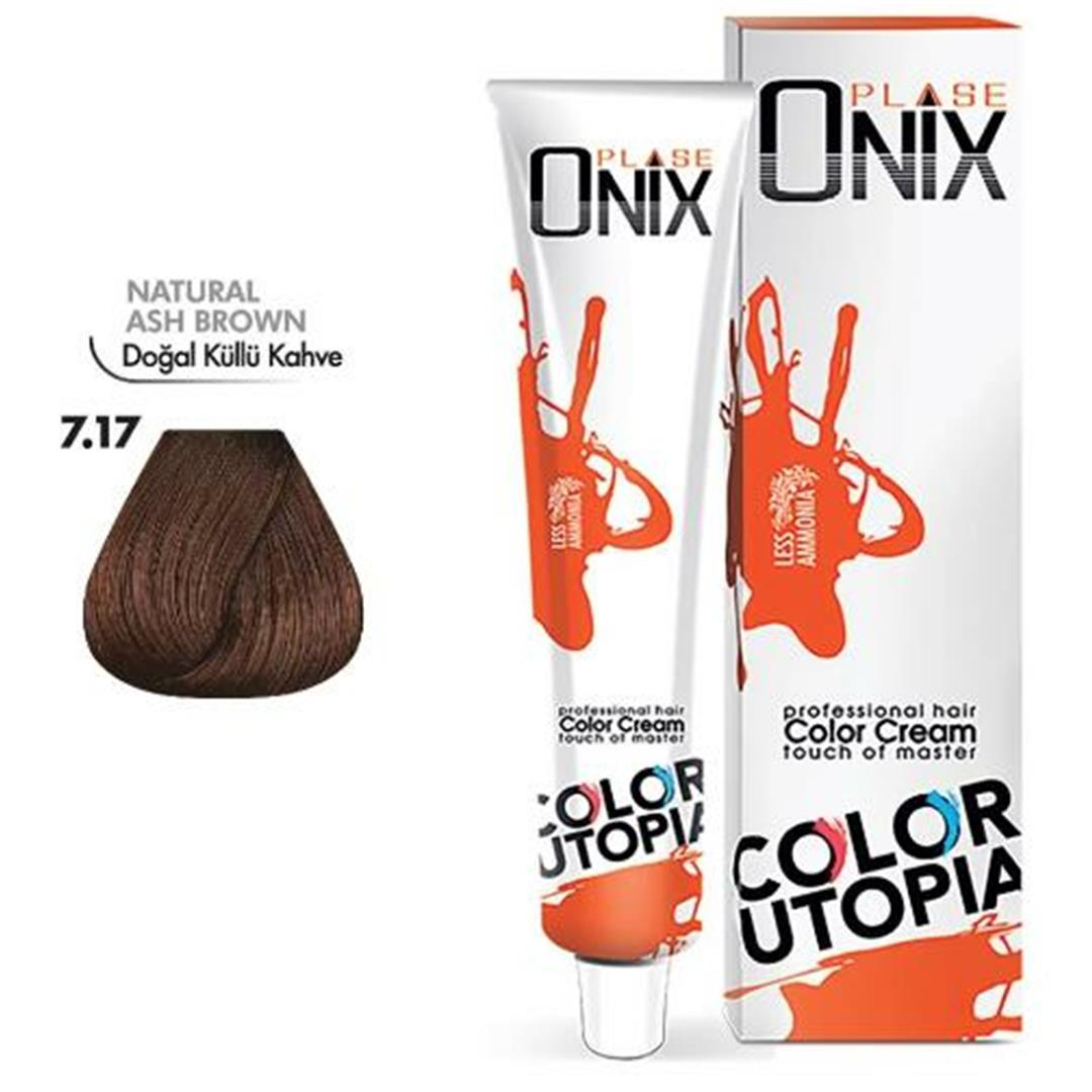 Morfose Onix Tüp Saç Boyası 7.17 Doğal Küllü Kumral 60 ml