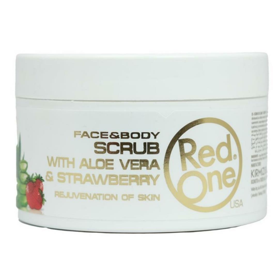 Red One Aloe Vera Özlü Face Body Scrub Peeling Çilek 450 ml
