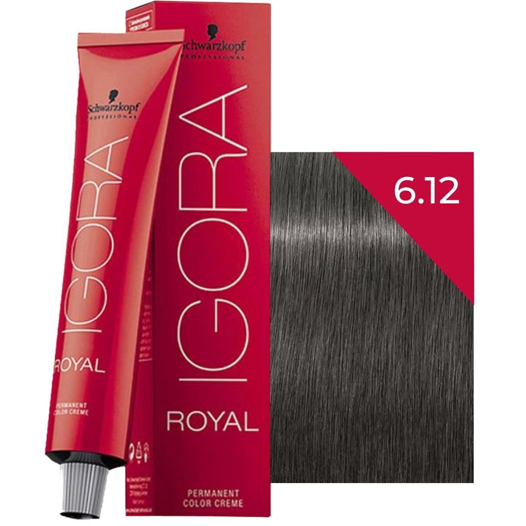 Schwarzkopf Igora Royal Saç Boyası 6.12 Koyu Kumral Sandre Küllü 60 ml