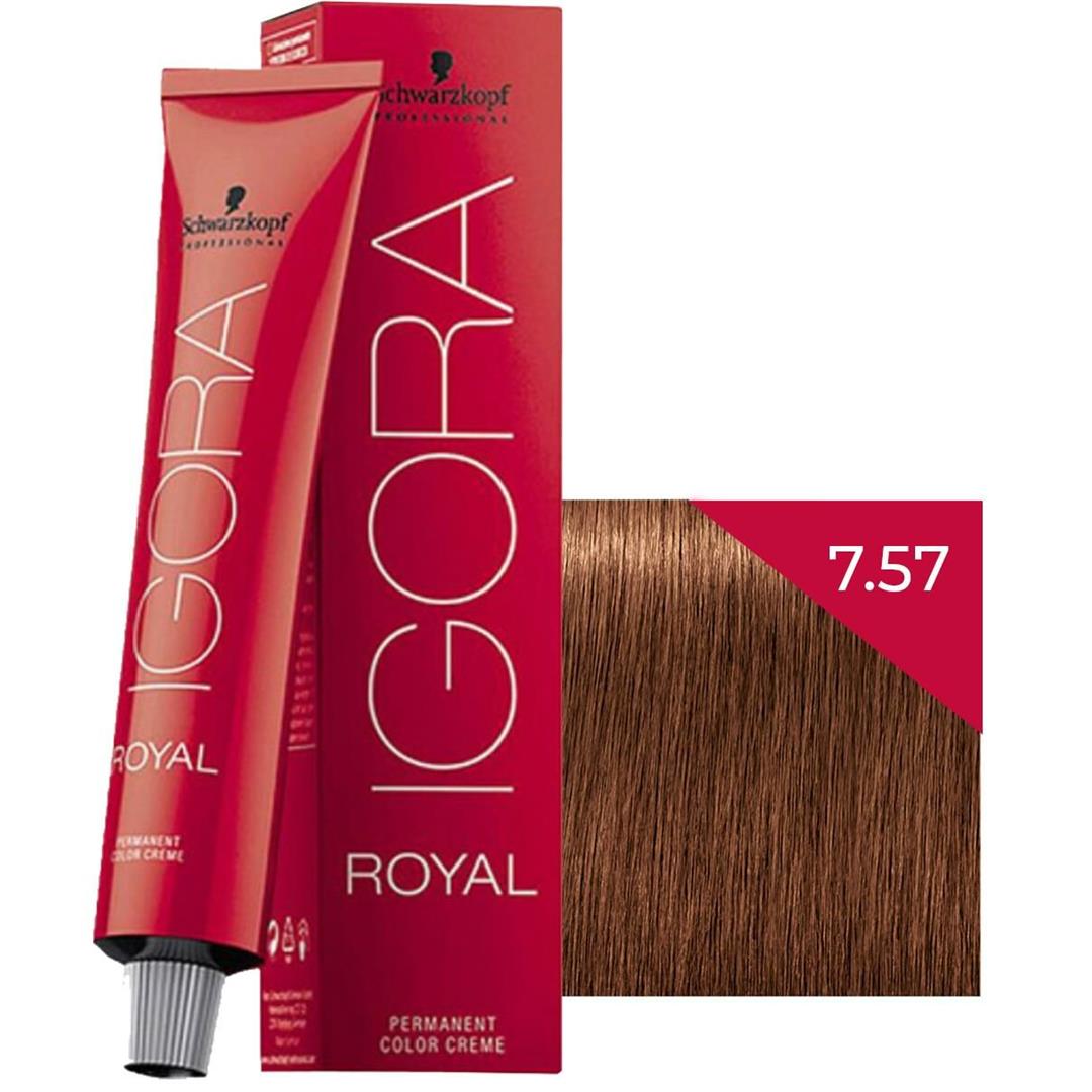 Schwarzkopf Igora Royal Saç Boyası 7.57 Kumral Altın Bakır 60 ml