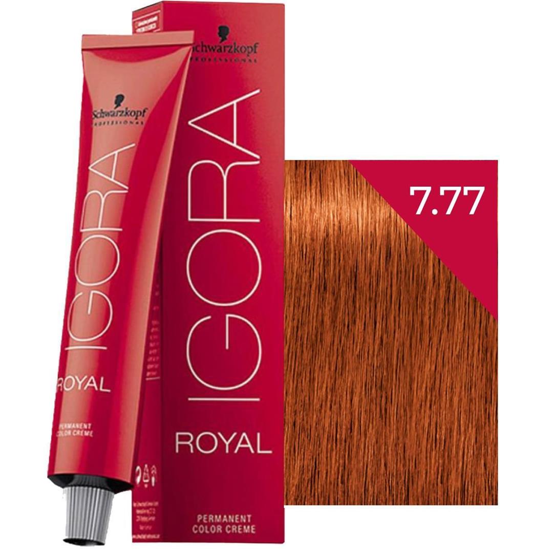 Schwarzkopf Igora Royal Saç Boyası 7.77 Kumral Yoğun Bakır 60 ml