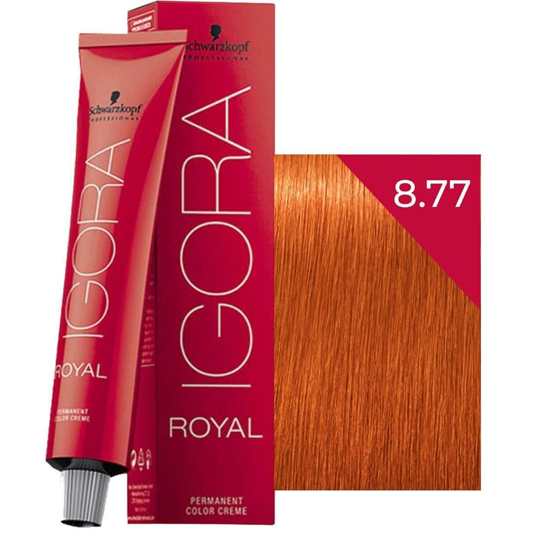 Schwarzkopf Igora Royal Saç Boyası 8.77 Yoğun Bakır Açık Kumral 60 ml